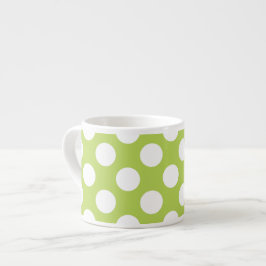 Grönt Polka dots, Polka Dot Mönster, Dit, Dit Espressomugg