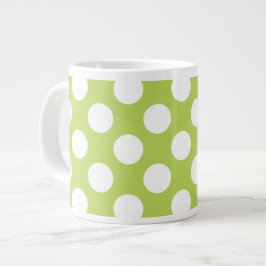 Grönt Polka dots, Polka Dot Mönster, Dit, Dit Jumbo Mugg