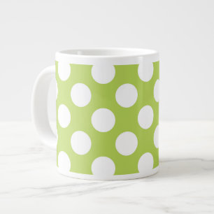 Grönt Polka dots, Polka Dot Mönster, Dit, Dit Jumbo Mugg