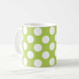 Grönt Polka dots, Polka Dot Mönster, Dit, Dit Kaffemugg