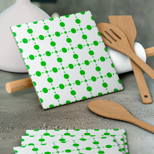 Grönt Polka dots, Polka Dot Mönster, Dit, Dit Kakelplatta