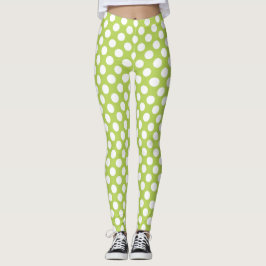 Grönt Polka dots, Polka Dot Mönster, Dit, Dit Leggings