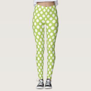 Grönt Polka dots, Polka Dot Mönster, Dit, Dit Leggings