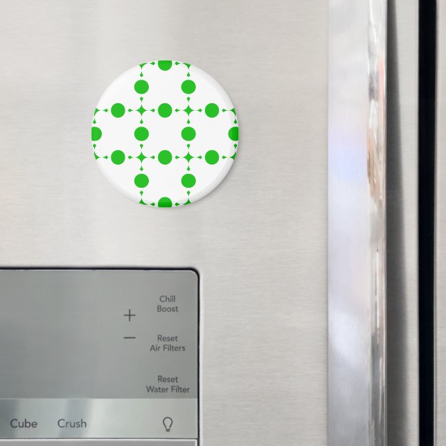 Grönt Polka dots, Polka Dot Mönster, Dit, Dit Magnet (In Situ (Fridge))