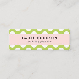 Grönt Polka dots, Polka Dot Mönster, Dit, Dit Mini Visitkort