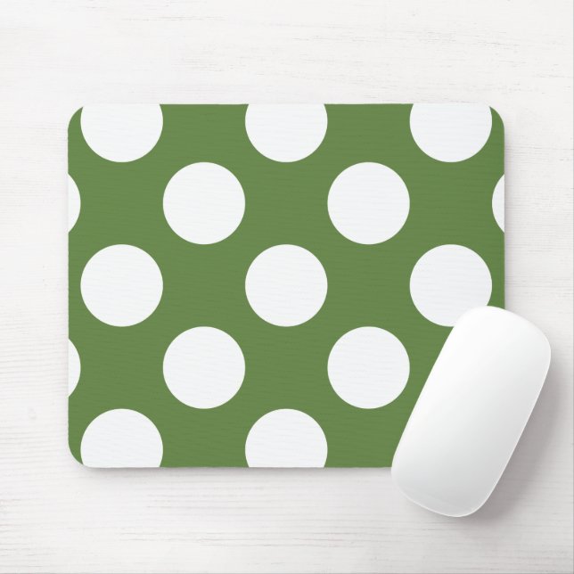 Grönt Polka dots, Polka Dot Mönster, Dit, Dit Musmatta (Med mus)