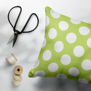 Grönt Polka dots, Polka Dot Mönster, Dit, Dit Prydnadskudde