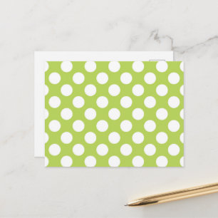 Grönt Polka dots, Polka Dot Mönster, Dit, Dit Vykort