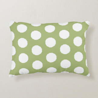 Grönt Polka dots Prydnadskudde