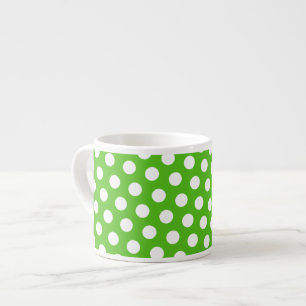 Grönt polka-kaffespresso mugg espressomugg