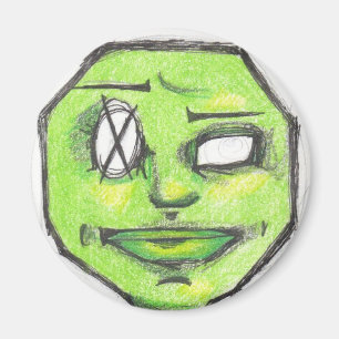 Grönt POO HUVUDGRUPP Magnet