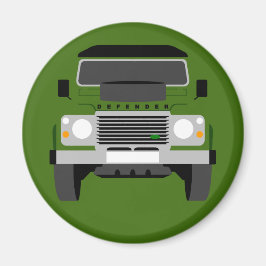 Grönt Pop art Classic Land Rover Defender Magnet