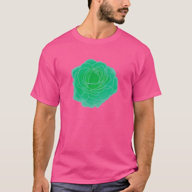 Grönt Pop Art Ro T Shirt (Framsida)