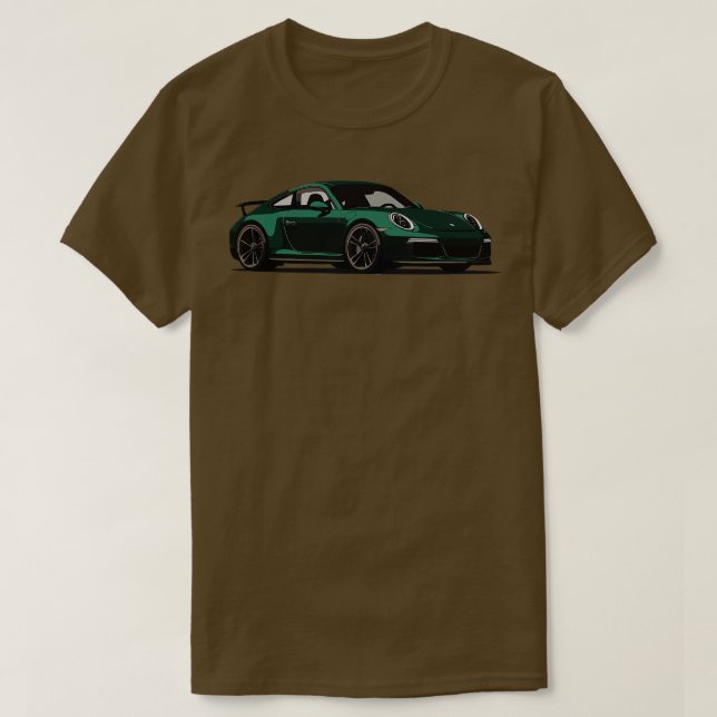 Grönt Porsche T Shirt (Design framsida)