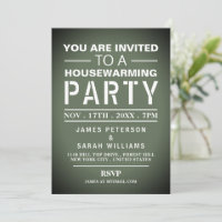 Grönt Poster Party för uppvärmning av bostäder