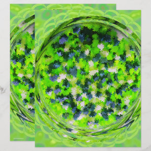 Grönt Potpourri Scrapbookpapper 2-Sidig Sida