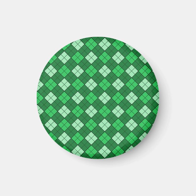 Grönt Pput Magnet (runt) (Framsidan)