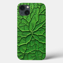 Grönt präglat trädstruktur iPhone-fodral