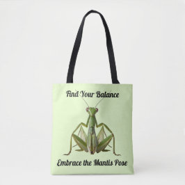 Grönt Praying Mantis Personlig Yoga Tygkasse