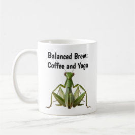 Grönt Praying Mantis Yoga Personlig Kaffemugg