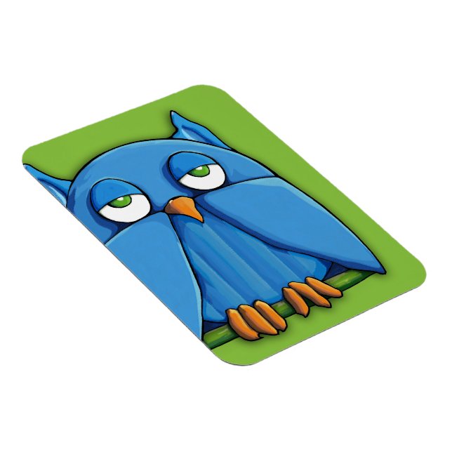 Grönt Premium-Magnet för Aqua Uggla Magnet (Högersidan)