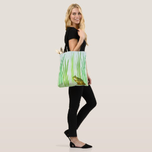 Grönt Princess Frog Animal Tote Bag Tygkasse