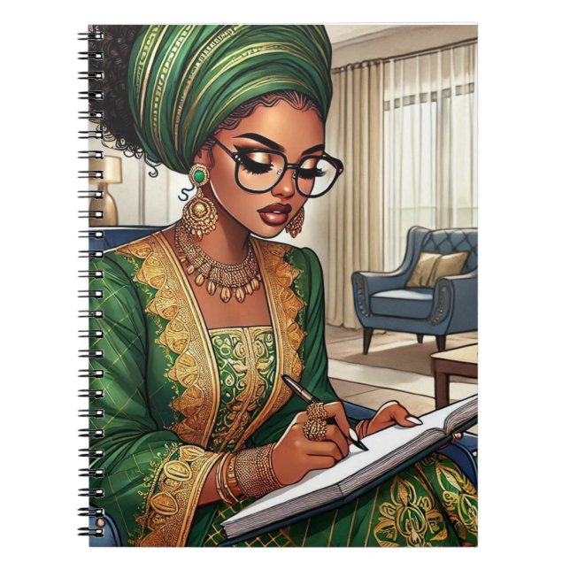 Grönt Princess Notebook Anteckningsbok (Framsidan)