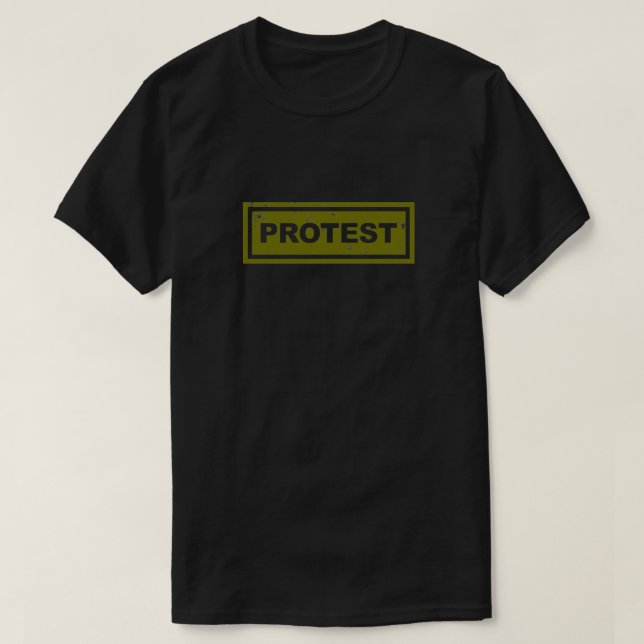 Grönt Protest-tecken T Shirt (Design framsida)