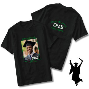 Grönt Proud Pappa Photo Studenten T Shirt