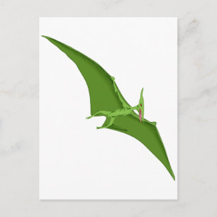 Grönt Pterodactyl Vykort