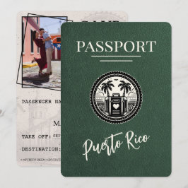 Grönt Puerto Rico Passport Spara Datumet