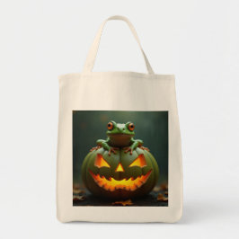 Grönt pumkin halloween tygkasse