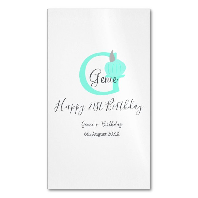 Grönt-pumpanfallsdag 21:a grått-pastel magnetiska visitkort (Framsida vertikal)