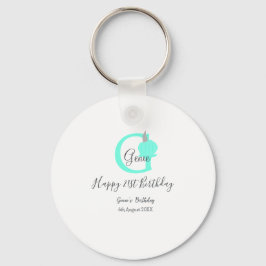 Grönt-pumpanfallsdag 21:a grått-pastel nyckelring