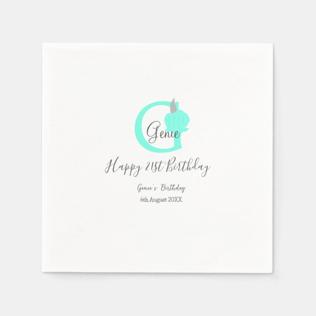 Grönt-pumpanfallsdag 21:a grått-pastel pappersservett (Framsidan)