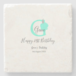 Grönt-pumpanfallsdag 21:a grått-pastel stenunderlägg