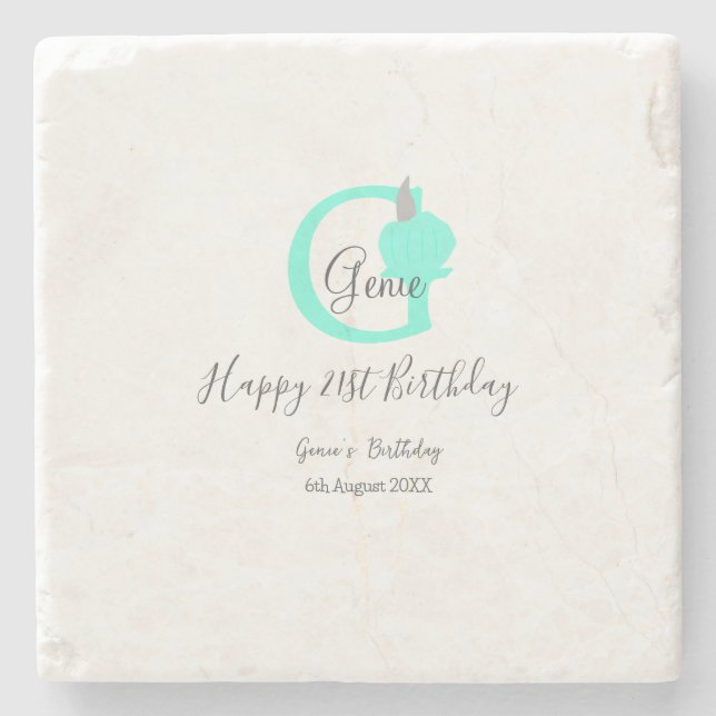 Grönt-pumpanfallsdag 21:a grått-pastel stenunderlägg (Framsidan)