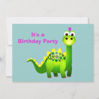 Grönt Punk Dino Inbjudningar