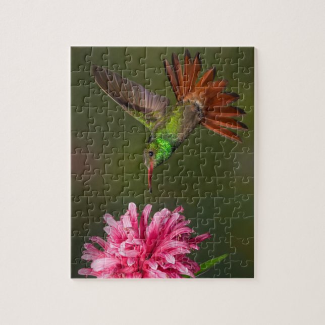 Grönt, puzzel och blomkudde pussel (Vertikal)