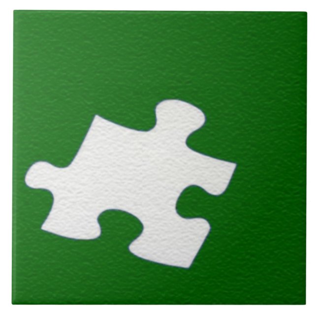 Grönt Puzzle Biet Tile Kakelplatta (Framsidan)