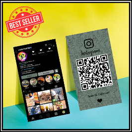 Grönt QR-kod för byggInstagram Sage Visitkort