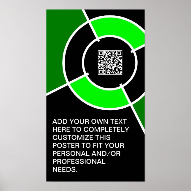 grönt QR-kod Poster (Framsidan)