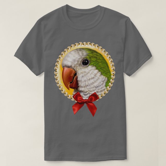 Grönt quaker parrot - realistisk målning 1 t shirt (Design framsida)