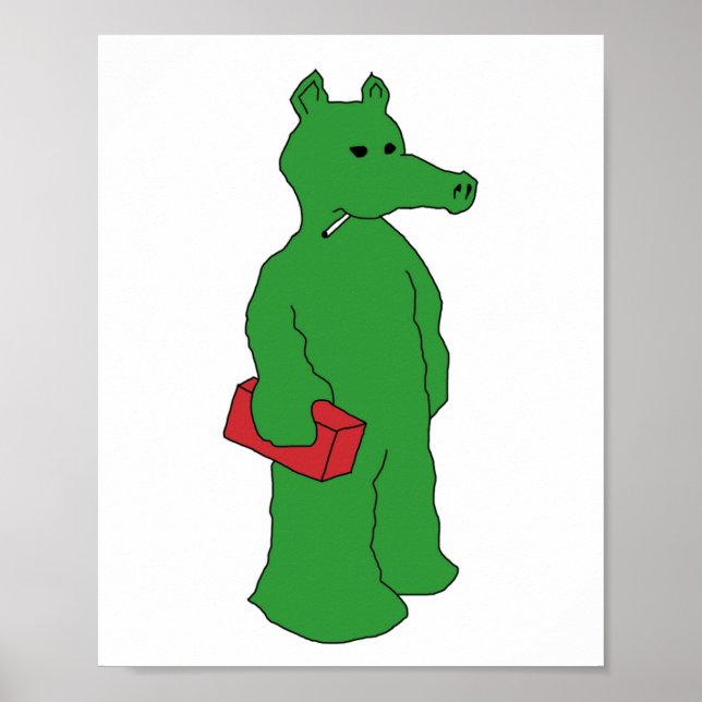 grönt quasimoto poster (Framsidan)