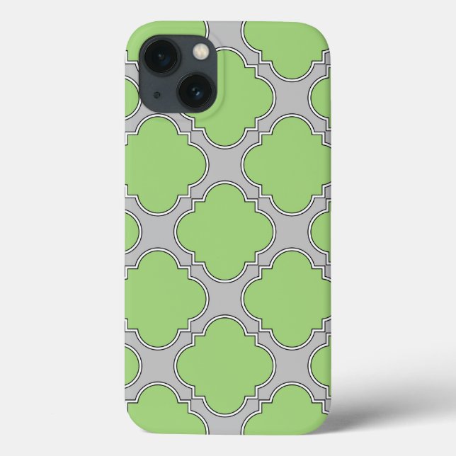 Grönt Quatrefoil Fodral-Mate iphone case (Baksida)