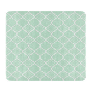 Grönt Quatrefoil för Mint geometriskt mönster