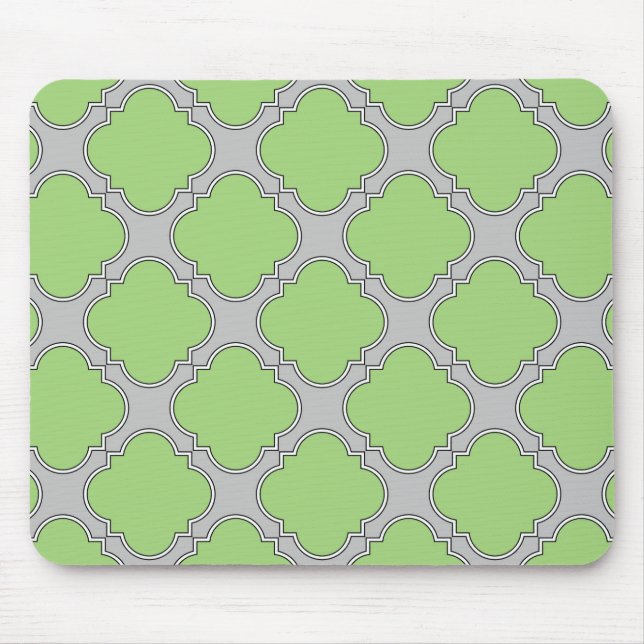 Grönt Quatrefoil Musmatta (Framsidan)