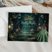 Grönt Quinceañera (skogen Emerald )