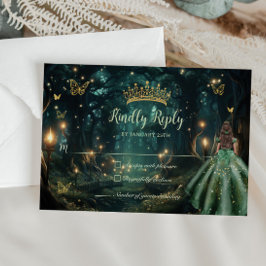 Grönt Quinceañera (skogen Emerald ) OSA Kort