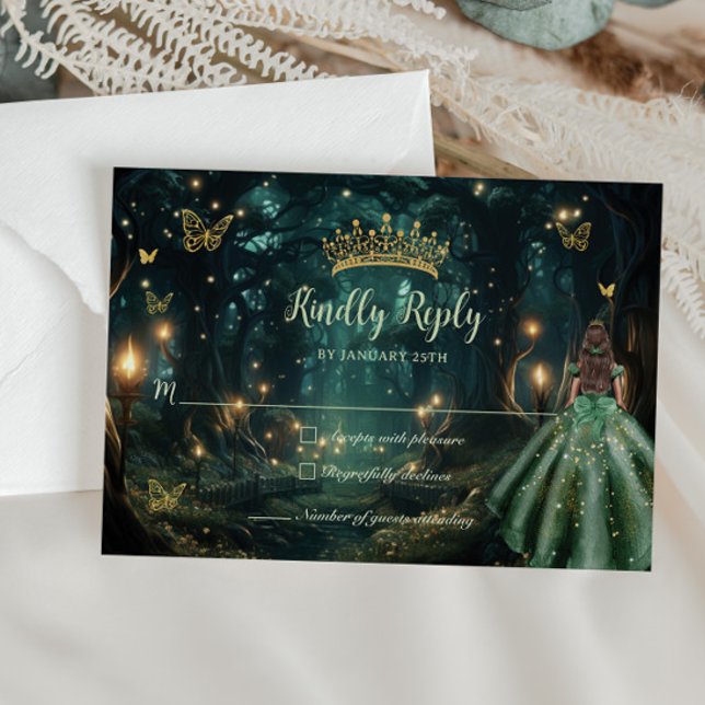 Grönt Quinceañera (skogen Emerald ) OSA Kort (Skapare uppladdad)